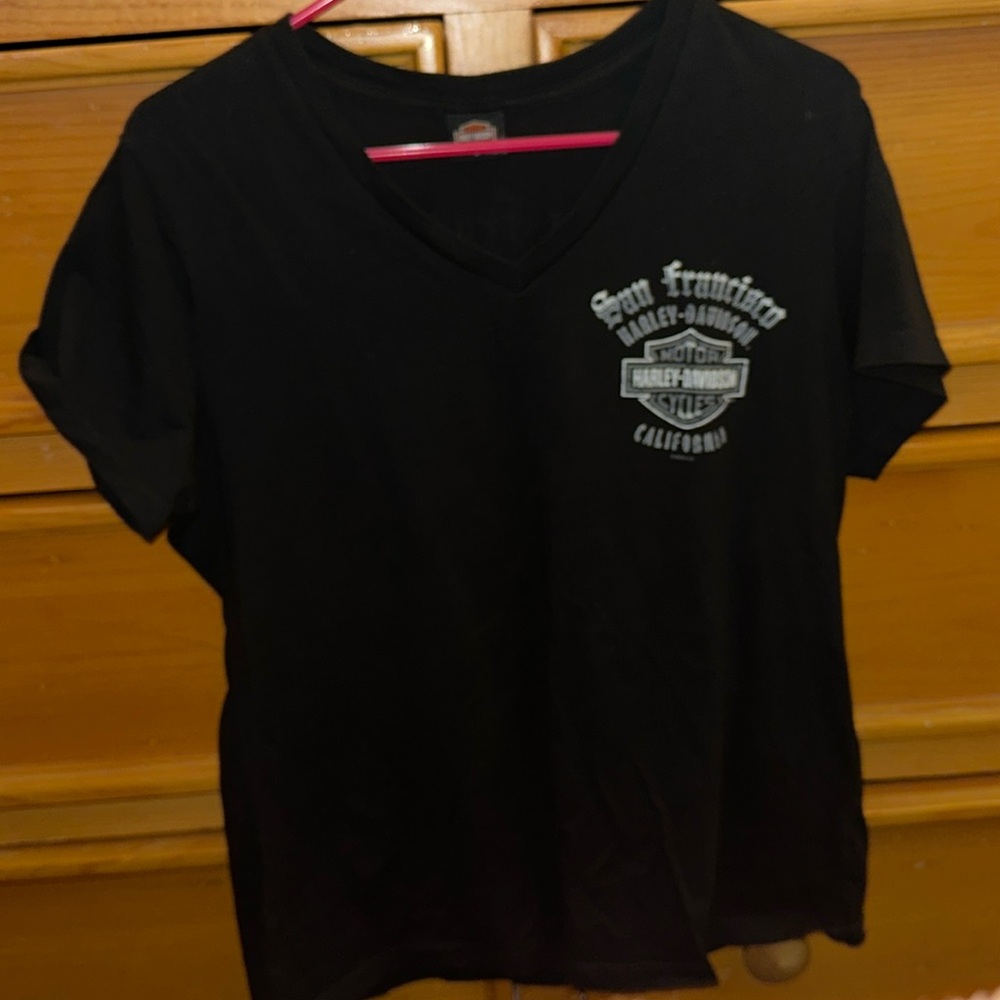 Women’s Harley Davison V Neck T-shirt